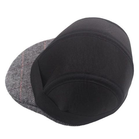 Coppola Uomo Tweed Retro Stile Britannico Newsboy Berretto Caldo Inverno Spina Di Pesce Antivento Cappello Ivy