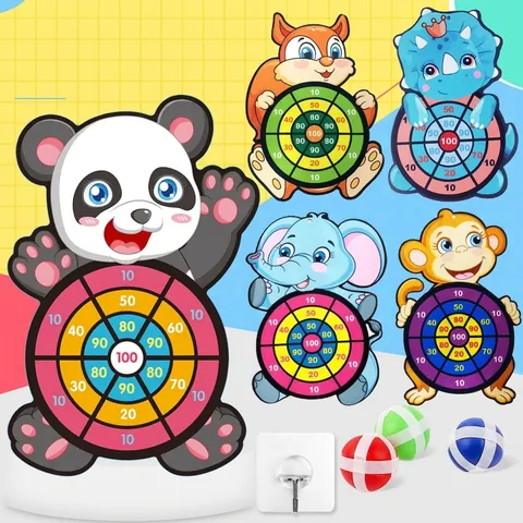 Bersaglio Per Palline Appiccicose Animali Cartoni Animati Tessuto Sicuro Con Palline Colorate Gioco Educativo Per Bambini