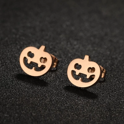 Edelstahl Halloween Kürbis Laterne Ohrstecker Für Damen Hohl Lustig Gruselig Festival Party Schmuck