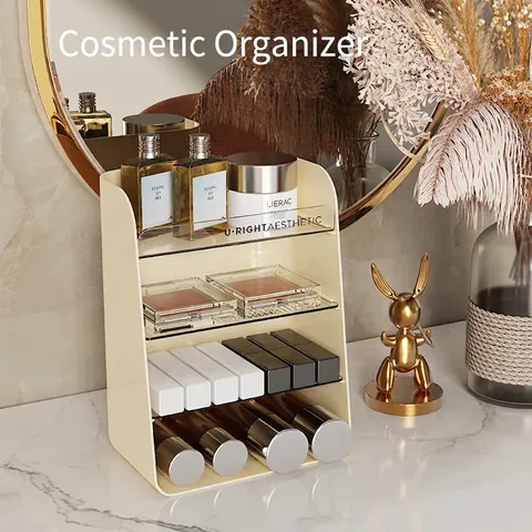 Organisateur Cosmétique Rack Plastique Acrylique Multi Couches Étagé Bureau Salle De Bain Coiffeuse Luxe Style Crème