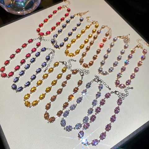 Bracelet En Cuivre Avec Zircone Cubique Ovale Pour Femmes Bijou De Poignet Géométrique Réglable Élégant Et Chic Cadeau