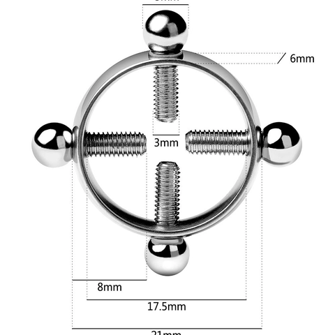 Anillos de Pezón de Acero Inoxidable Ajustables Sin Perforación Joyería Corporal Geométrica Para Mujeres Hombres Punk Con Tornillo