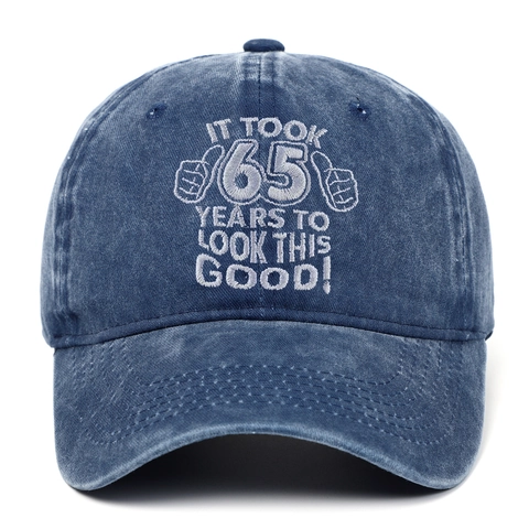Gorra De Béisbol De Algodón Lavado Bordada Regalo De 65 Cumpleaños Sombrero Vintage Gastado Ajustable Deportes