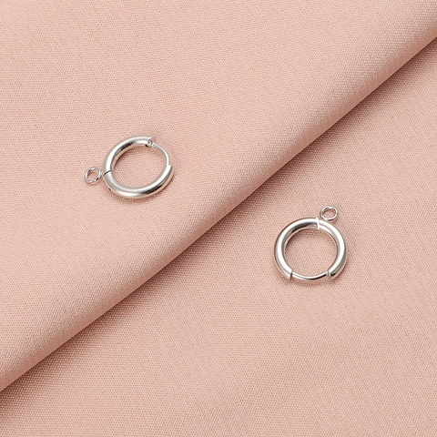 Round Earring Hoops With Loops DIY Jewelry Making Findings Components 304 Stainless Steel Leverback Earring Hooks Simple