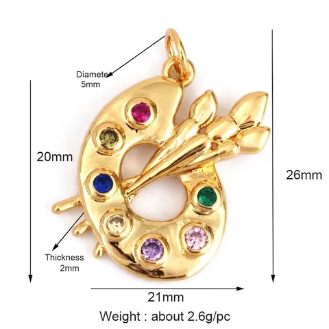 DIY Jewelry Making Pendants Alloy Zircon Charms For Necklace Bracelet Wishbone Lips Angel Cupid Arrow Palette Ice Cream