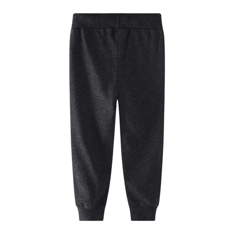 Boys Cotton Blend Sweatpants Space Rocket Embroidered Drawstring Joggers Casual Sports Trousers For Kids Toddlers