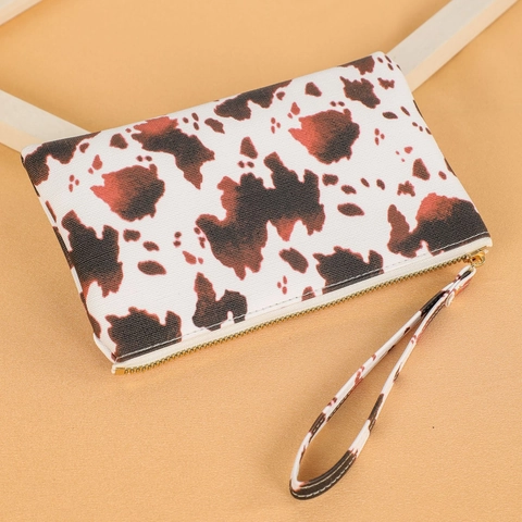 Long Portefeuille pour Femmes Pochette à Fermeture Éclair en Cuir PVC Porte-Cartes Grande Capacité avec Dragonne