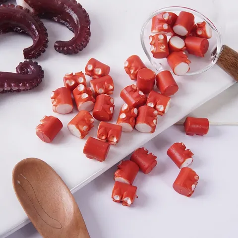 Realistic Simulated Squid Tentacle Piece DIY Play Food Fake Seafood Model For Kitchen Pretend Play Educational Toy Photography Props