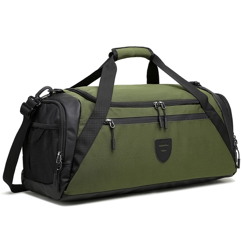 Large Capacity Travel Gym Duffel Bag With Independent Shoe Compartment And Dry Wet Separation Waterproof Polyester