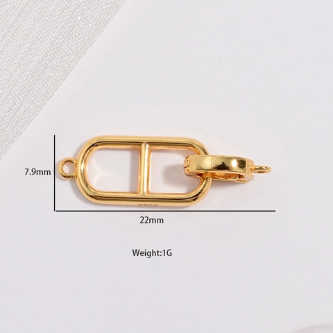 925 Sterling Silber Schweinenase CD Verschluss Verbinder Für DIY Halskette Armband Schmuckherstellung Doppelring Poliert