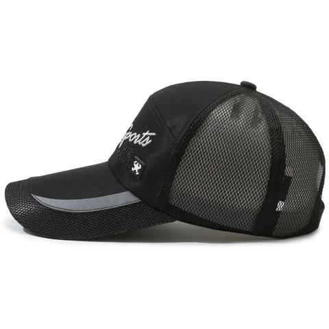 Casquette De Baseball En Maille Respirante Chapeau Camionneur Été Ombre Extérieure Lettre De Sport Brodée