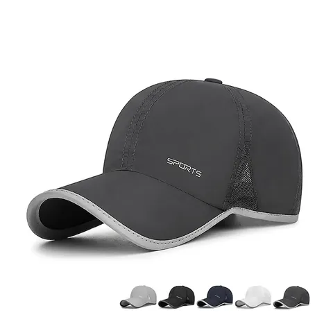 Baseball Pet Sneldrogend Polyester Gaas Ademend Zonbescherming Buitensporten Verstelbaar Sport Brief Afdrukken Unisex