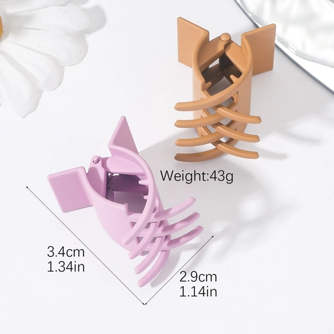 Small Hair Claw Clips Metal Plastic Shark Jaw Clip Strong Hold Ponytail Fixed Hairpin For Women Girls