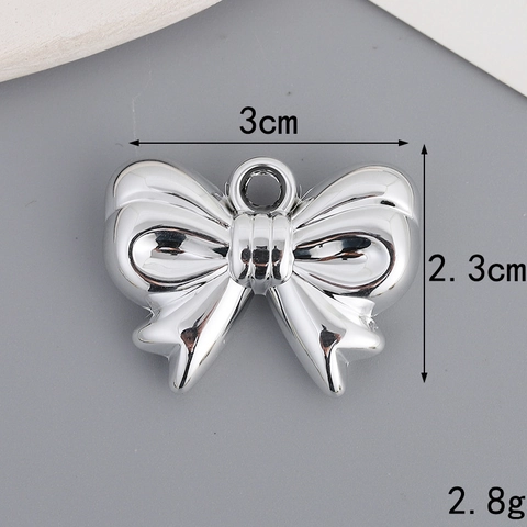 Coeur Noeud Papillon Boule Ronde DIY Bijoux Breloques Plastique Métallique Galvanisé Pour Collier Bracelet Fabrication