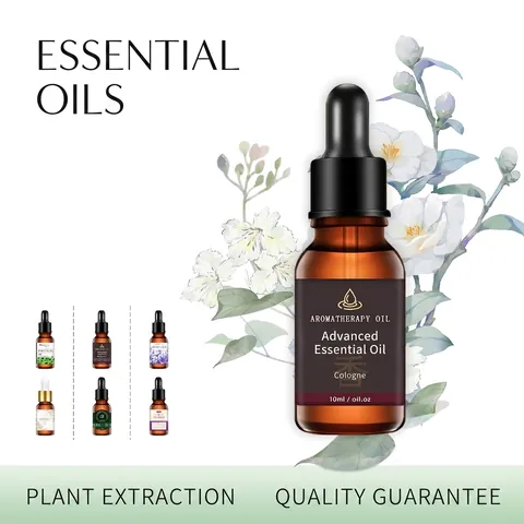 Aromatherapy Essential Oil Water Soluble Fragrance For Humidifier Diffuser Home Scents Plant Based Glass Dropper Bottle