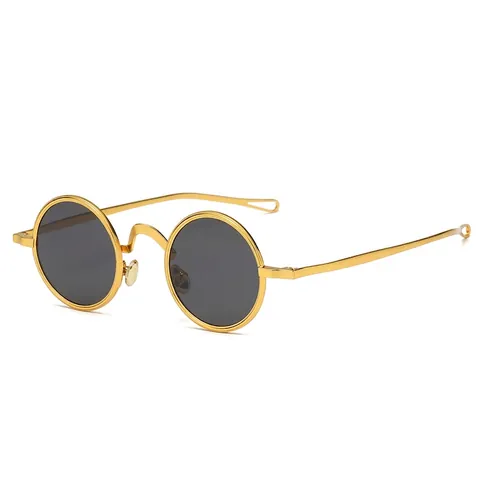 Occhiali Da Sole Tondi In Metallo Retrò Stile Punk Polarizzati Protezione UV Unisex Vintage