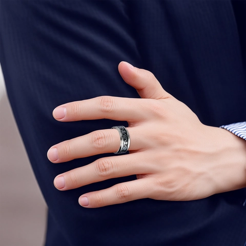 Totenkopf Ring Edelstahl Geprägt Pirat Punk Gothic Schmuck Für Männer Jungen