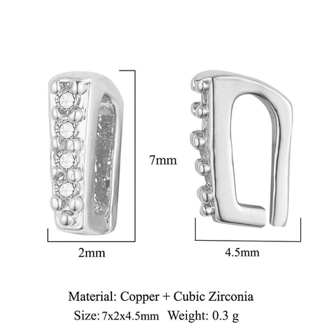 Conector De Cierre De Colgante De Cobre Zirconia Cúbica Chapado En Oro Micro Pave DIY Joyería Hallazgos