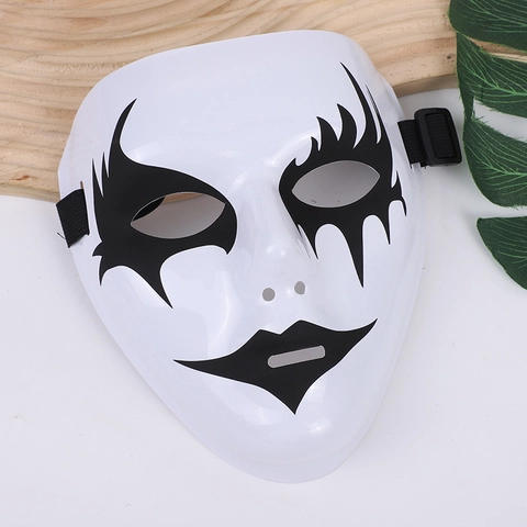 Full Face Hip Hop Dance Mask Plastic Halloween Party Ghost Jabbawockeez Style Painted Costume Mask DIY Accessory