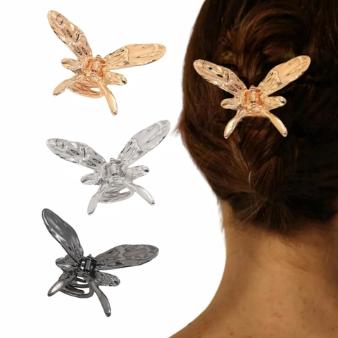 Pinza Per Capelli A Farfalla In Lega Di Metallo Stile Liquido Elegante Shark Grip Fermaglio Grande Per Donne E Ragazze
