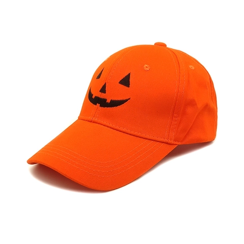 Halloween Lustige Kürbis Lächeln Stickerei Baseballkappe Verstellbare Baumwolle Entenzunge Hut Für Herren Damen Party Kostüm Zubehör