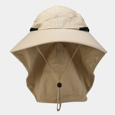 Outdoor Sun Hat With Neck Flap Wide Brim Breathable Quick Dry Fishing Cap UV Protection Hiking Gardening For Men Women