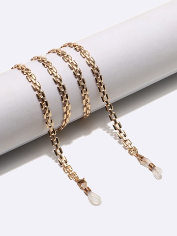 Metall Brillenkette Gold Geometrische Brillenband Rutschfeste Halterung Für Sonnenbrillen Lesebrillen Und Masken