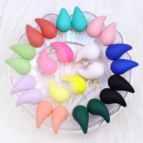 Minimalist Chunky Waterdrop Stud Earrings Fashion Matte Colorful Acrylic Teardrop Earrings For Women Daily Party Jewelry Gift