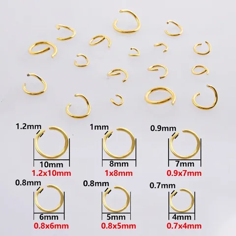 Open Jump Rings 304 Stainless Steel DIY Jewelry Making Connectors For Necklace Bracelet Earring Piercing Accessories