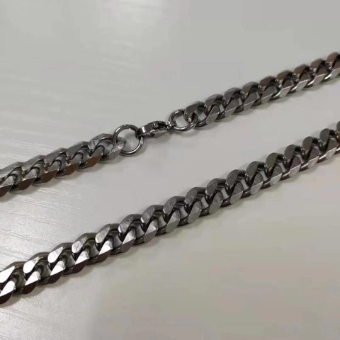 Collana A Catena Barbazzale In Acciaio Inossidabile Stile Hip Hop Punk Gioielli In Metallo Per Uomo