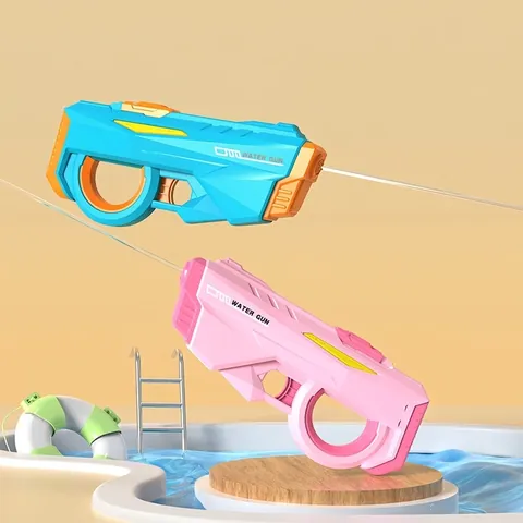 Electric Water Gun Automatic Continuous Spray Summer Outdoor Beach Pool Squirt Toy For Boys Girls Plastic