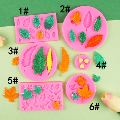 Maple Leaf Silicone Fondant Mold For Cake Decoration DIY Baking Chocolate Candy Clay Crafting Flexible Natural Design