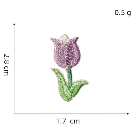Patchs De Broderie Fil De Polyester Autocollants Thermocollants Abeille Oiseau Tulipe DIY Décoration Vêtements Étui Téléphone