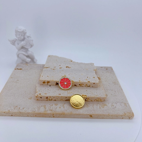 Fruit Plakje Hanger Koper Kleurrijk Emaille Citroen Oranje Vorm Voor Ketting Armband Maken Zomer Sieraden Vrouwen