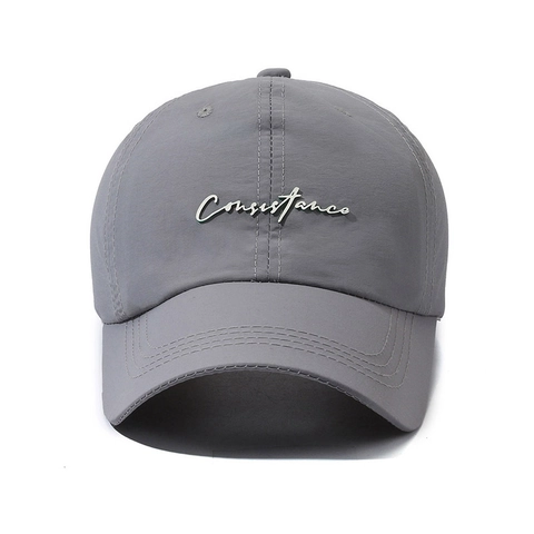 Schnelltrocknende Polyester Baseballkappe Sonnenschutz Atmungsaktiv Verstellbar Buchstaben Stickerei Outdoor Sporthut
