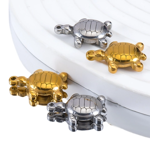 Dijes De Tortuga Marina De Acero Inoxidable Para Hacer Joyas DIY Colgantes Collar Pulsera Tema Animales Del Océano