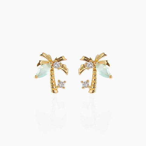 Orecchini A Lobo Albero Di Cocco Con Perno In Argento Sterling 925 Rame Zircone Gioielli Da Spiaggia Tropicali Per Donna