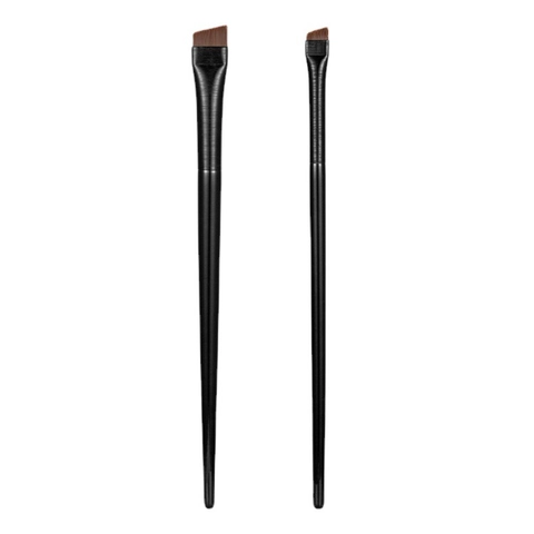 Blade Eyeliner Borstel Schuine Wenkbrauwborstel Ultradunne Platte Kop Precisie Make-up Tool Synthetische Vezel Houten Handvat