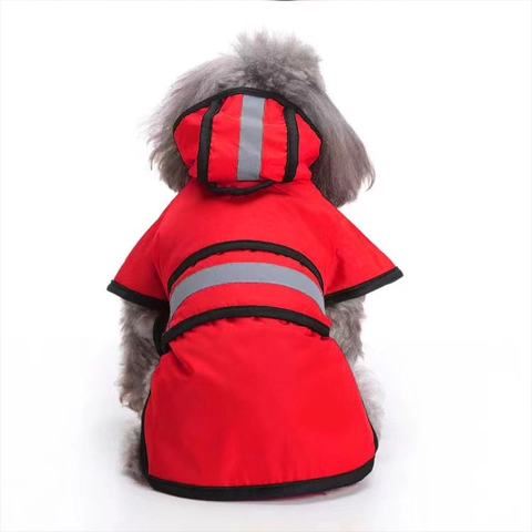 Imperméable Pour Chien Avec Capuche Et Bande Réfléchissante Veste Poncho De Pluie Respirante Pour Petits Chiens Vêtements Pour Animaux