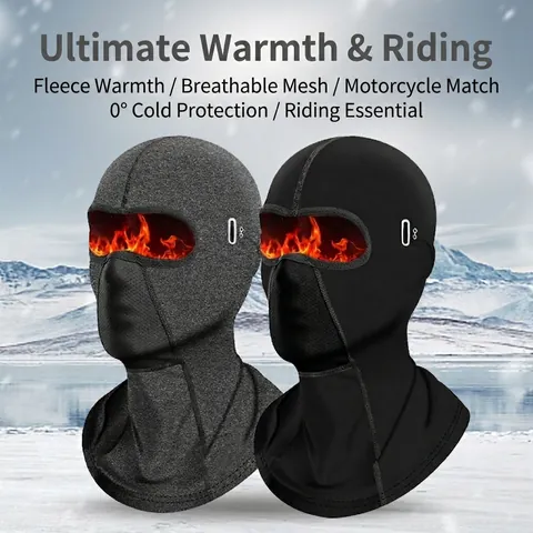 Passamontagna Termico In Pile Maschera Facciale Antivento Traspirante Ciclismo Sci Moto Copricapo Con Foro Per Occhiali