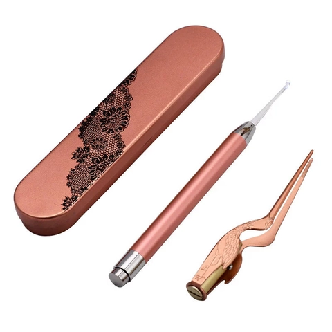 LED Ear Wax Removal Tool Stainless Steel Earwax Cleaner With Magnifying Glass Professional Ear Care For Adults Kids