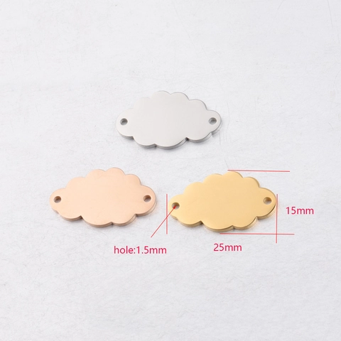 Mirror Polished Cloud Charms 304 Stainless Steel Pendants DIY Jewelry Making Accessory For Bracelet Necklace