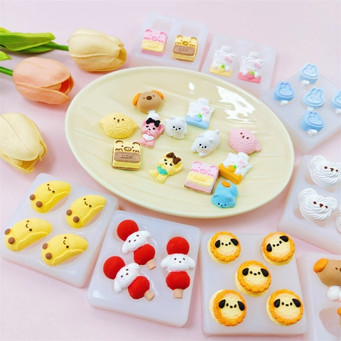 Mini Stampo In Silicone Animali Cartoni Animati Per Fai Da Te Resina Gesso Cioccolato Decorazione Torte Forme Carine