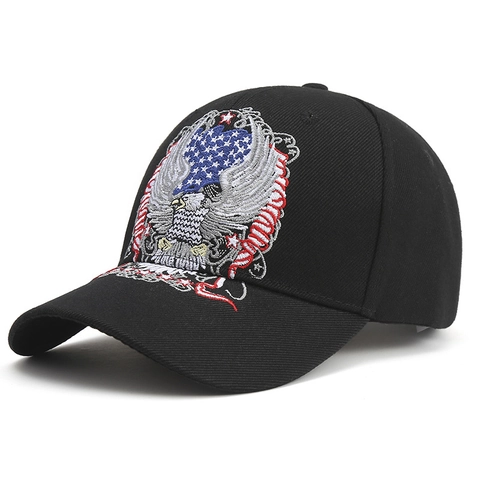 Baseball Cap Embroidered Eagle US Flag Camouflage Cotton Acrylic Outdoor Sun Protection Tactical Hat For Men Women