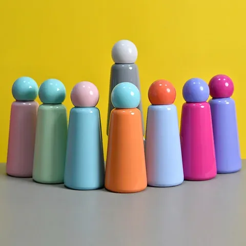 Insulated Vacuum Flask 304 Stainless Steel Thermal Water Bottle Creative Ball Lid Design Portable Travel Cup For Outdoor