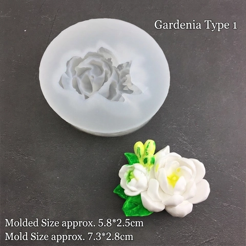 Stampi In Silicone Fiori Di Gardenia Gelsomino 3D Per Cioccolato Fondente Decorazione Torte Candele Sapone Resina Gesso DIY