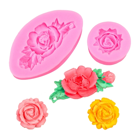 Rose Flower Silicone Mold For Fondant Chocolate Cake Baking DIY Resin Clay Soap Craft Decorative Handmade Accessory