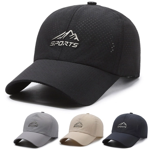 Ademende Mesh Honkbalpet Polyester Sneldrogend Zonbescherming Buitensport Hardlooppet Voor Heren Dames Verstelbaar