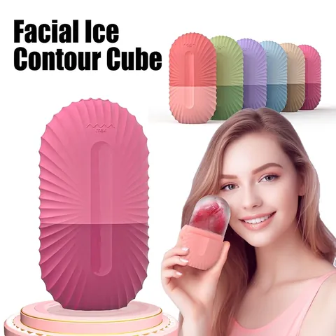 Silicone Facial Ice Roller Mold For Face Eye Puffiness Relief Shell Pattern Cold Massage Beauty Tool Skin Care