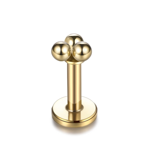 316L Edelstahl Labret Lippenring Ohrstecker Mond Blitz Stern Herz Innengewinde Knorpel Piercing Schmuck